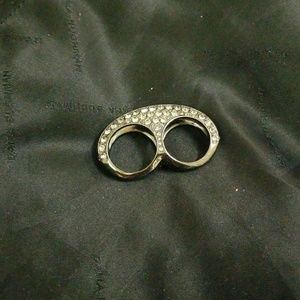 BCBGMAXAZIRA double sparkly ring